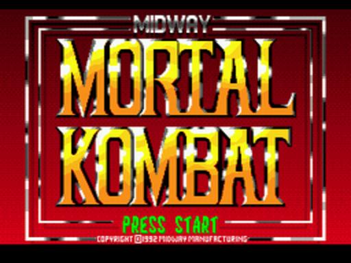 Mortal Kombat title screen for Sega Mega CD